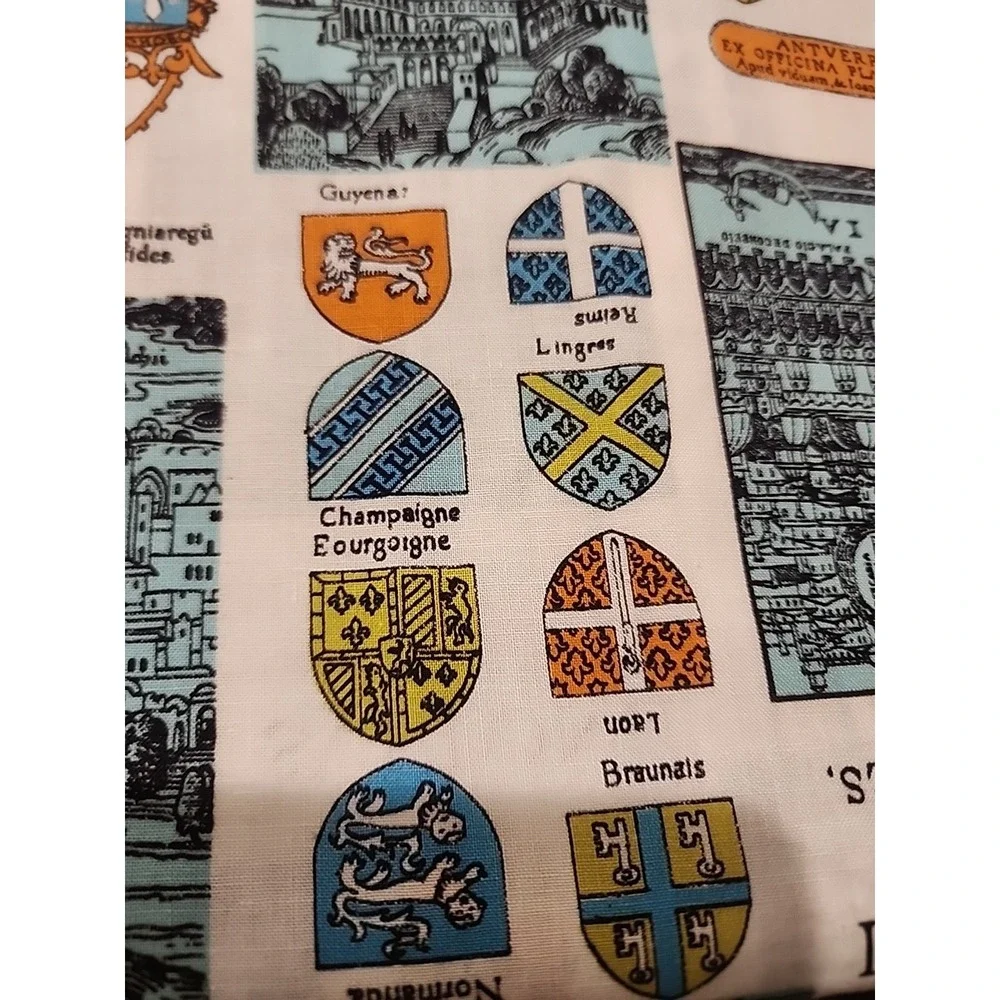 Life Of The Twelve Caesars Fabric Material Coat Arms Suetonius Tranquillus 144